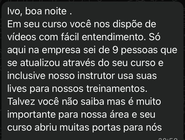 Depoimento aluno